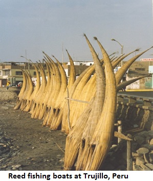 Reed fishing boats, Trujillo, Per